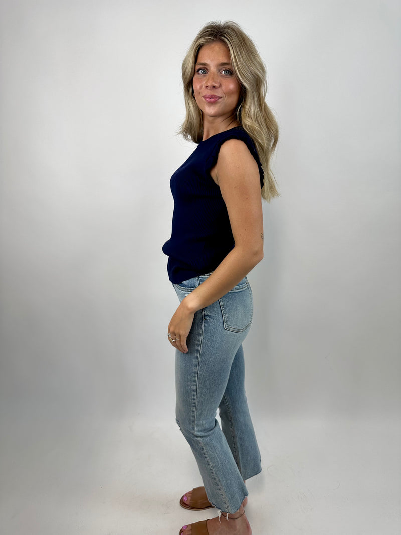 HAPPINESS HERE | DETAILED SLEEVE TOP
