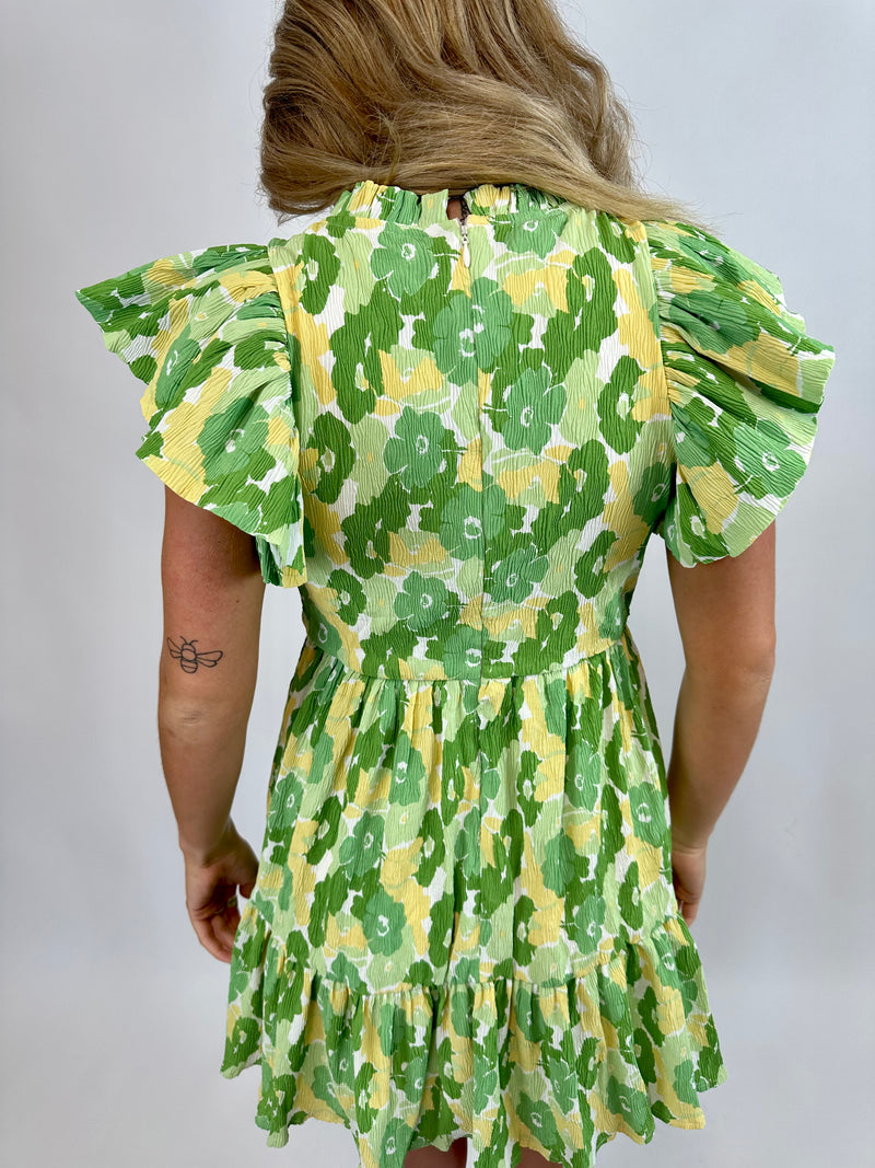 BLOOMS OF LOVE | FLUTTER SLEEVE DRESS