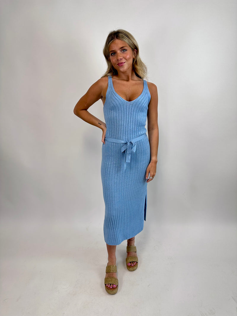 BEACH SIDE | RIBBED MIDI DRESS