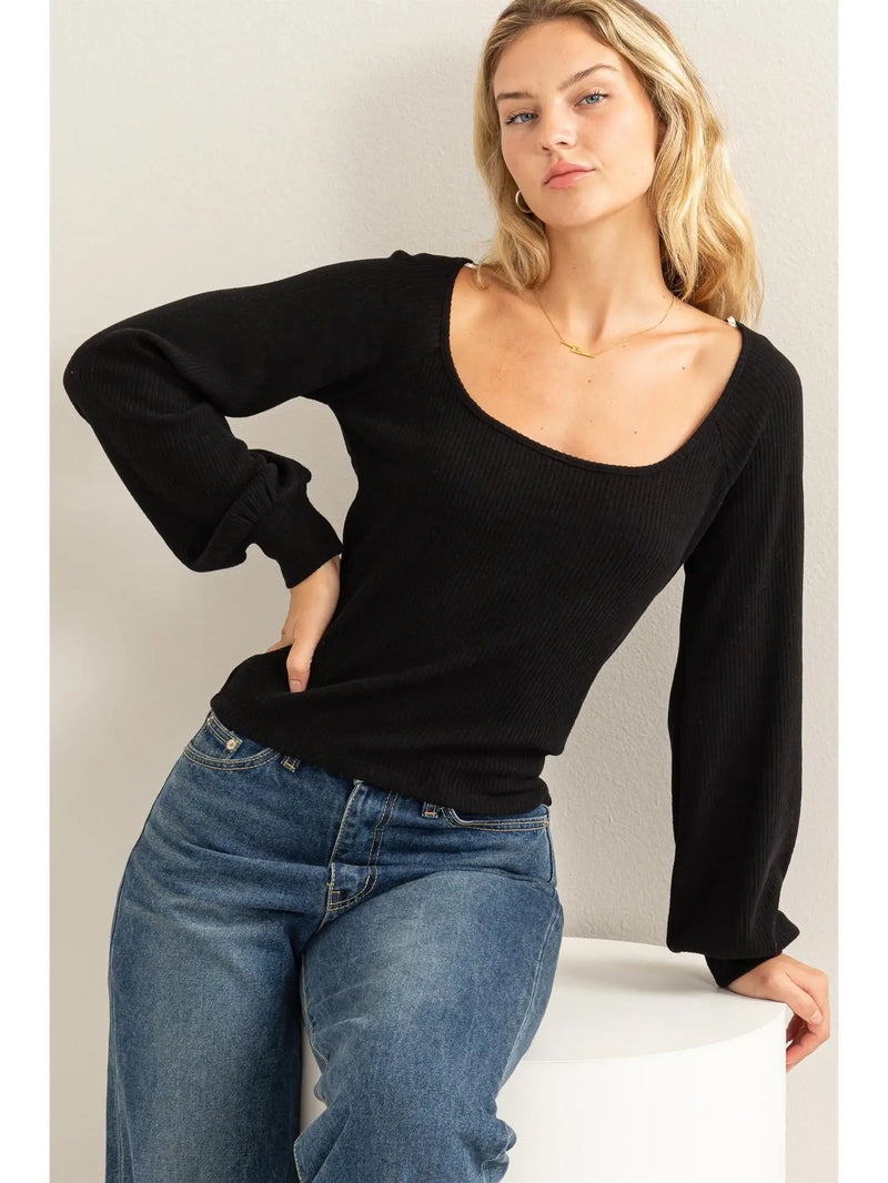 Found Your Love | Square Neck Basic Top