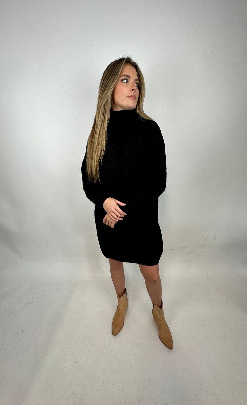TRUE TO YOU | KNIT TURTLENECK DRESS