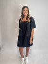 COFFEE AND CARAMEL APPLES | CORDUROY TIERED MINI DRESS