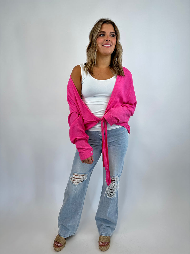 VIBE CHECK | SELF TIE TOP