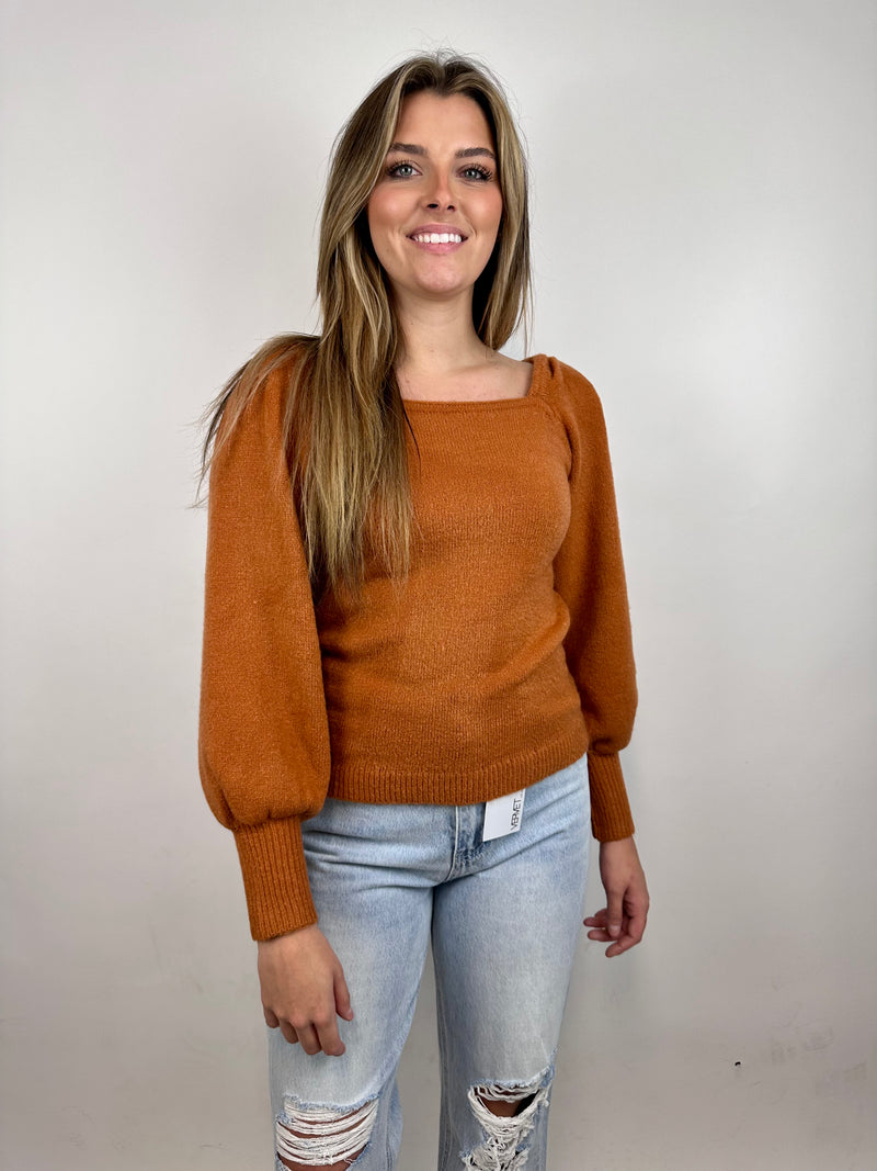 COZY TOWN | PUFF SLEEVE SWEATER