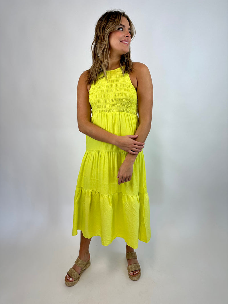 CRUSHING IT | SMOCKED HALTER MAXI DRESS