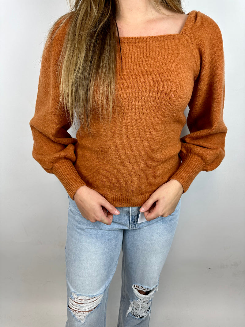 COZY TOWN | PUFF SLEEVE SWEATER