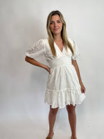 FLIRTY AT HEART | EYELET MINI DRESS