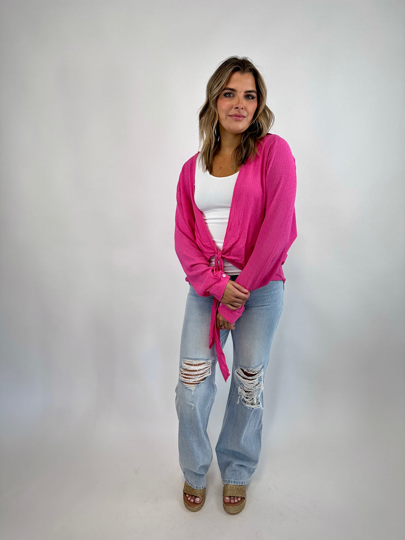 VIBE CHECK | SELF TIE TOP