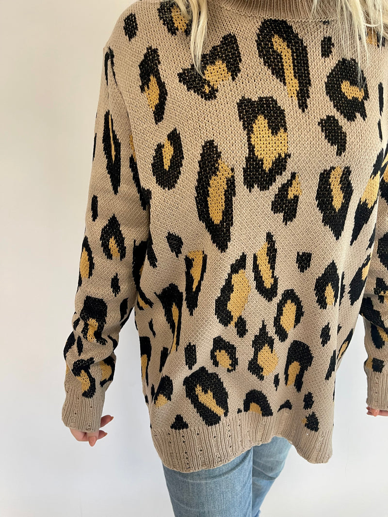CHILL MORNING | LEOPARD SWEATER