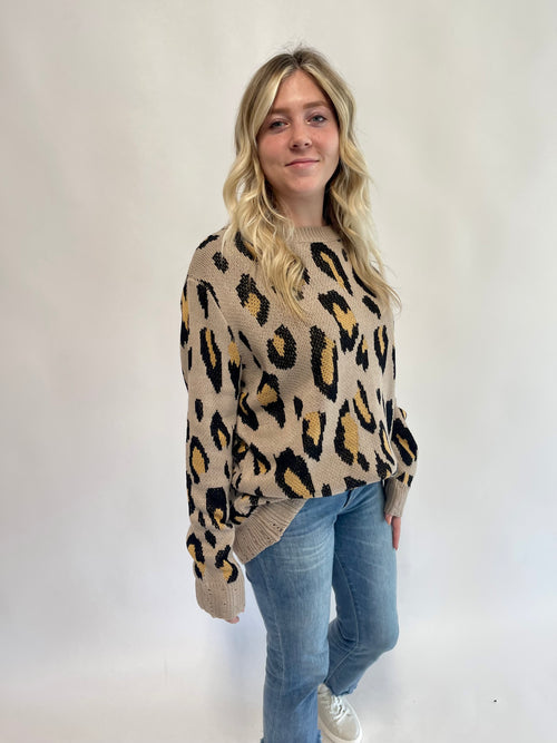 CHILL MORNING | LEOPARD SWEATER