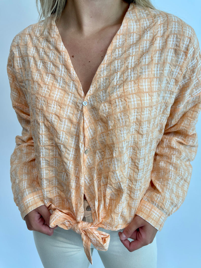 SUNNY DESTINATION | FRONT TIE BLOUSE