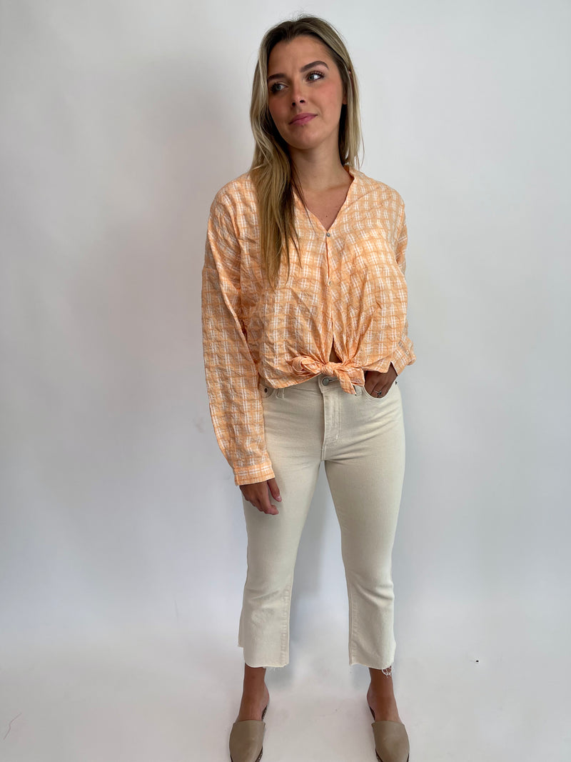 SUNNY DESTINATION | FRONT TIE BLOUSE